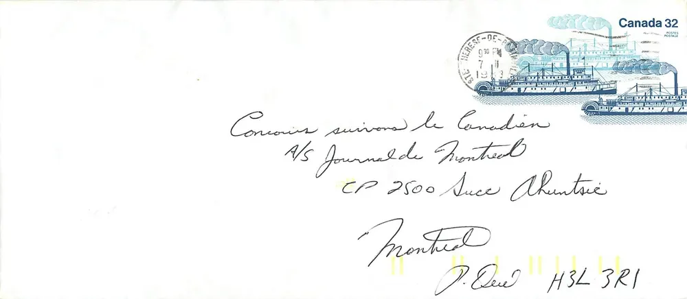 Vapore Bonnington — Canada 32 — Editore Canada Post - Recto