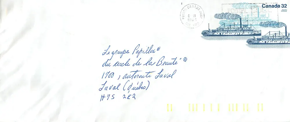 Bownington — vapor de correio — Canada Post 1964 - Frente