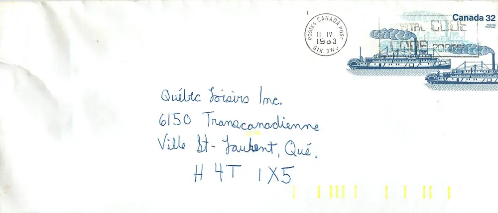 Vapor Bonnington — Canada Post — 1963 - Frente