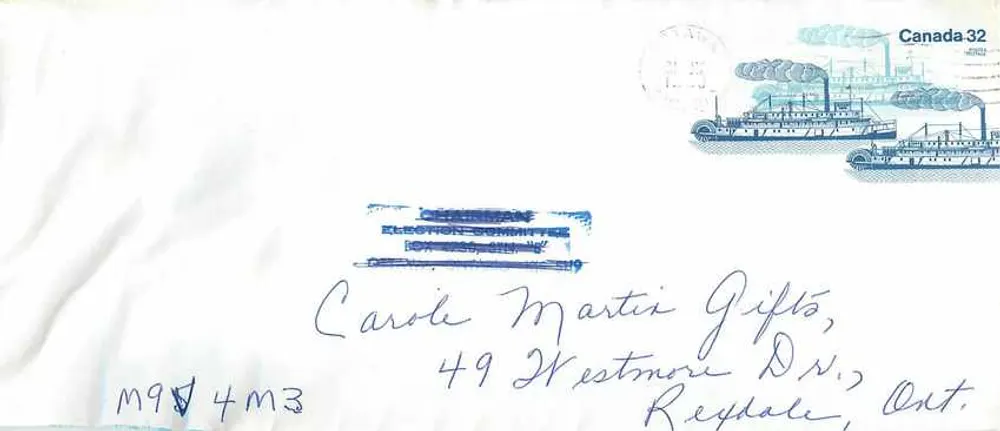 Battello a ruote a pale Bonnempton — Canada 32 — editore non visibile - Recto