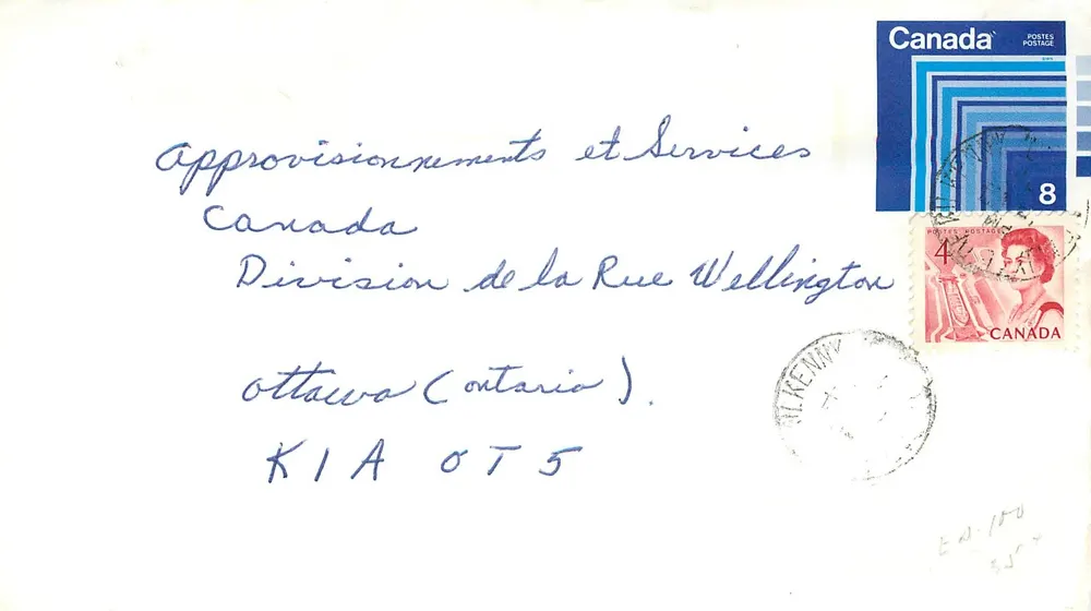 Carta postal Canadá — Ottawa — destinatário: Jokizô (Japão) - Frente