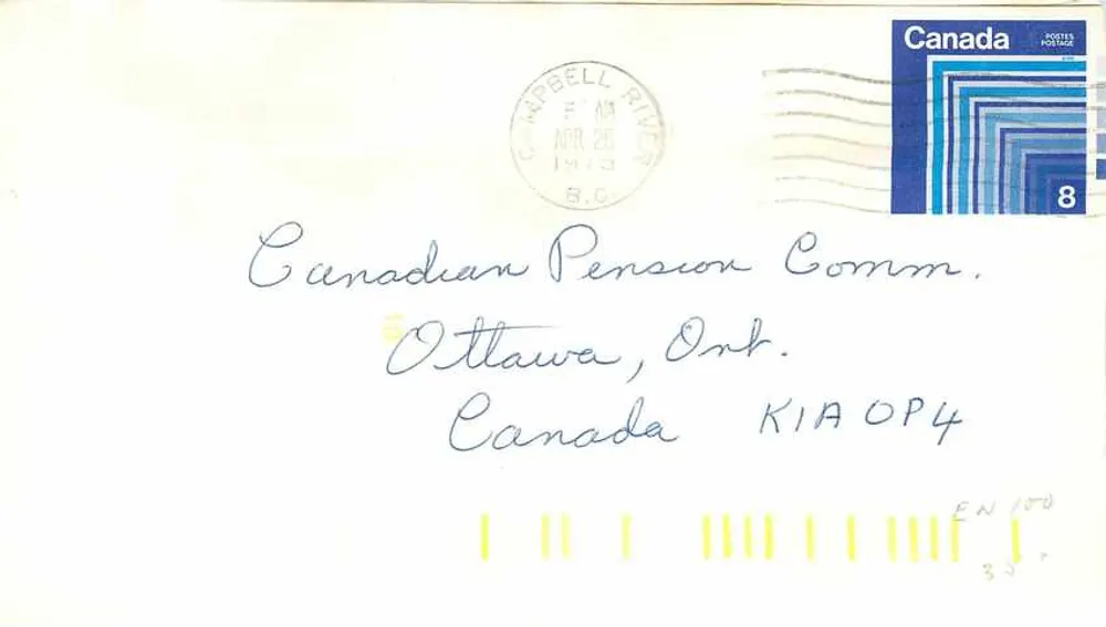 Campbell River — Canadá — selo de 8 centavos - Frente