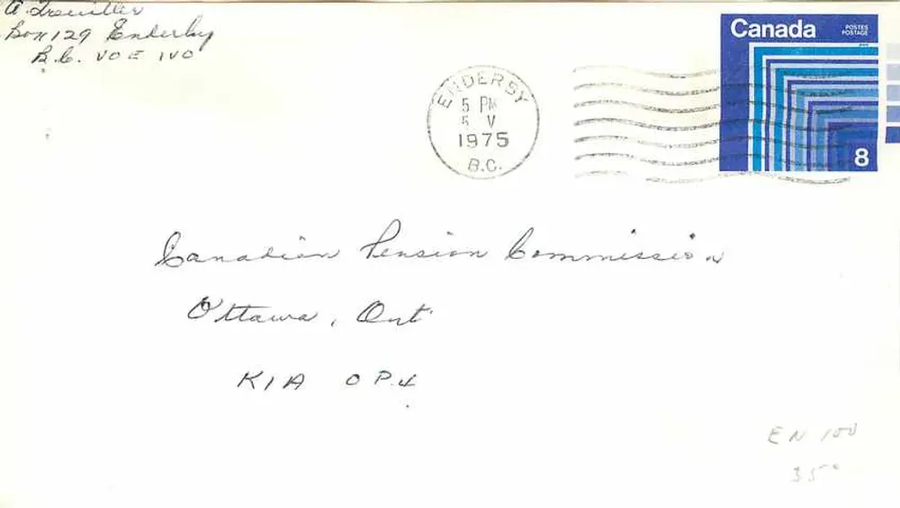 Carta postal Canadá — Editor não visível — Número de série não legível - Frente