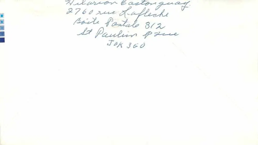 Montreal — Carta postal enviada para Ottawa — Canada Post - Verso