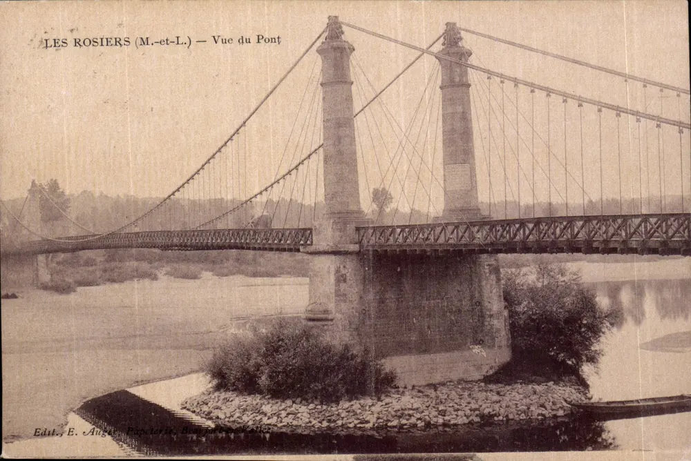 De Rosiers (M.-et-L.) — Uitzicht over de Brug — Ed. E. Augier, Populière, Beaumont-lès-Épinal - Voorkant