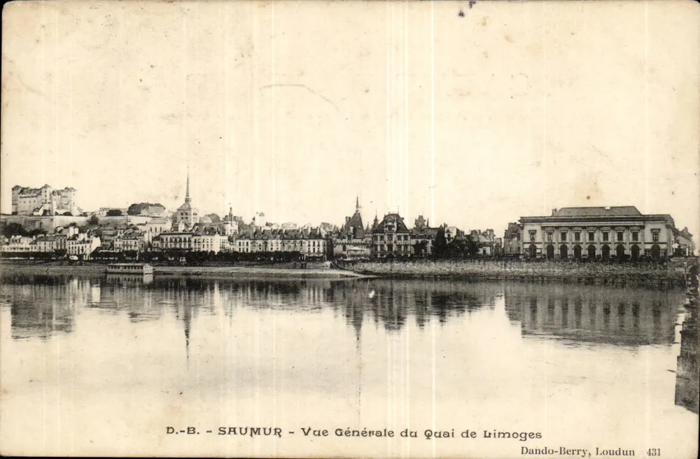 Saumur — Vista general del Muelle de Limoges — Dando-Berry, Loudun 431 - Anverso