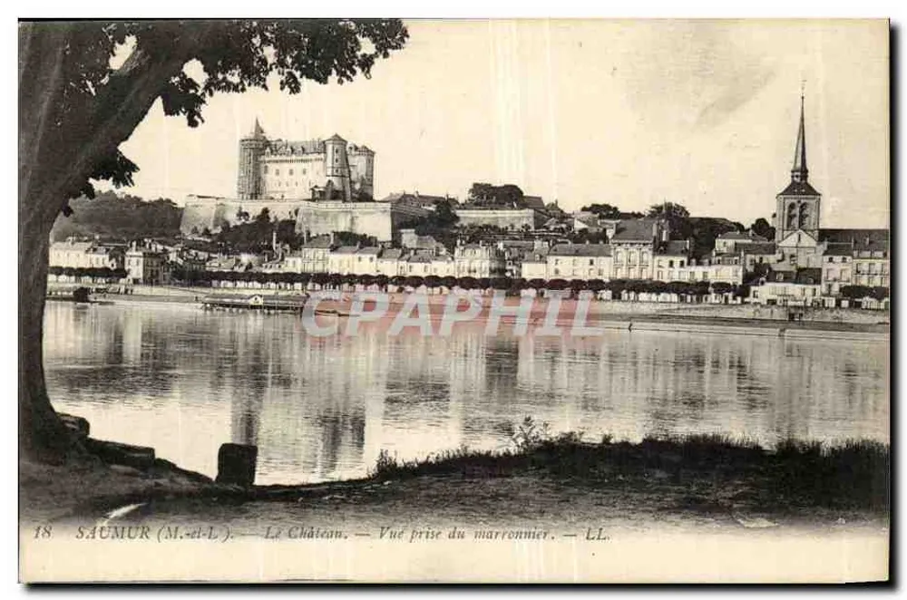 Saumur (M.-et-L.) — Le Château — Vue prise du marronnier — LL - Recto
