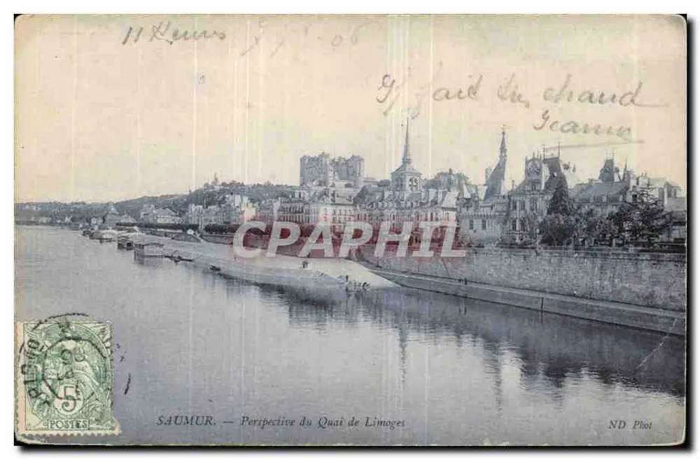 Saumur — Perspectiva do Quai de Limoges — ND Phot - Frente