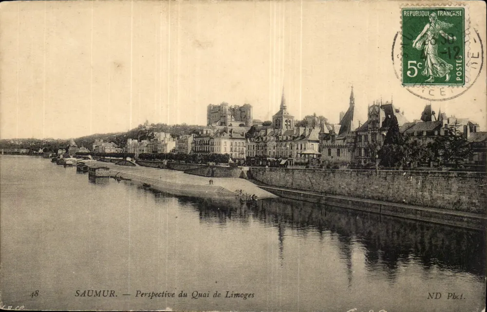 Saumur — Perspectief van de Quai de Limoges — ND Phct. - Voorkant