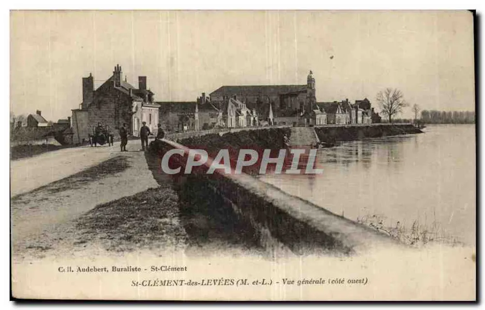 St-Clément-des-Levées (M.-et-L.) — Allgemeiner Blick von Westen — C. Il. Audebert, Schreibwarenhändler - Vorderseite