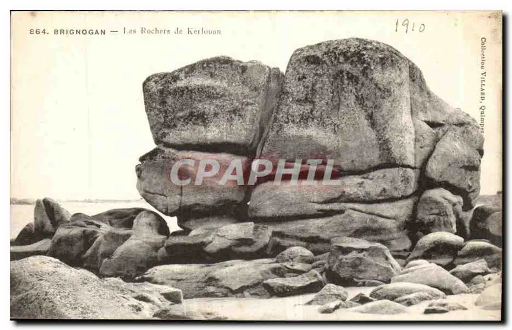 Brignogan — De rotsen van Kertlouan — Collectie Villand, Quimper - Voorkant