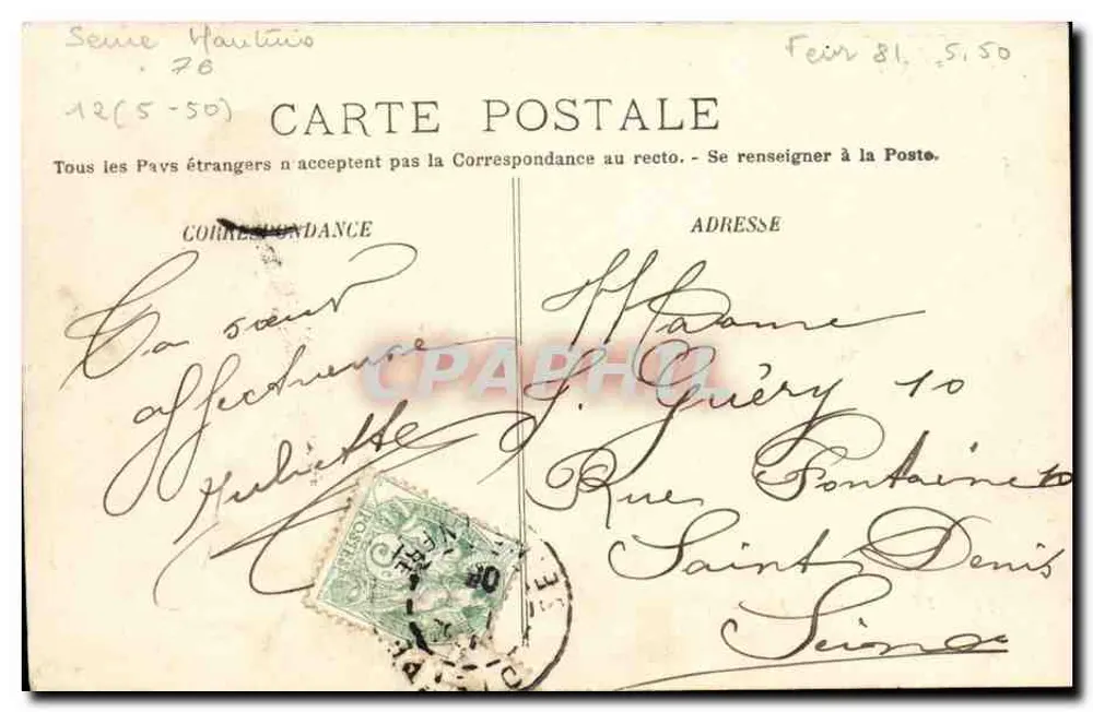 Dieppe — A Pontão — LL. — Série 74 - Verso