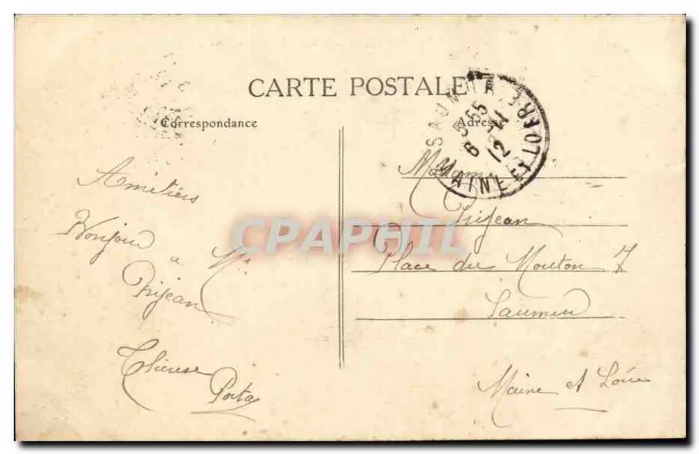 Angers — Place Lafayette — L. V., fot. - Verso