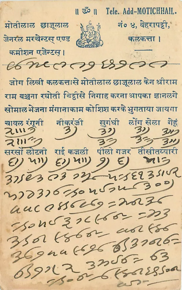 मोतिचहल — हिंदुस्तान सिटी — अज्ञात प्रकाशक, श्रृंखला संख्या अदृश्य - आगे
