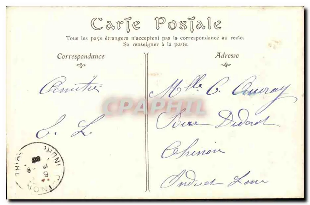 Saumur — O Castelo — Editor desconhecido, n° 12 - Verso