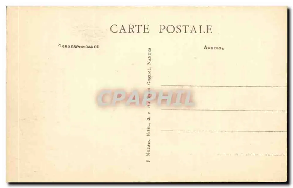 Saumur (M.-et-L.) — O Castelo (Século XIII) — J. Nozais, Nantes - Verso