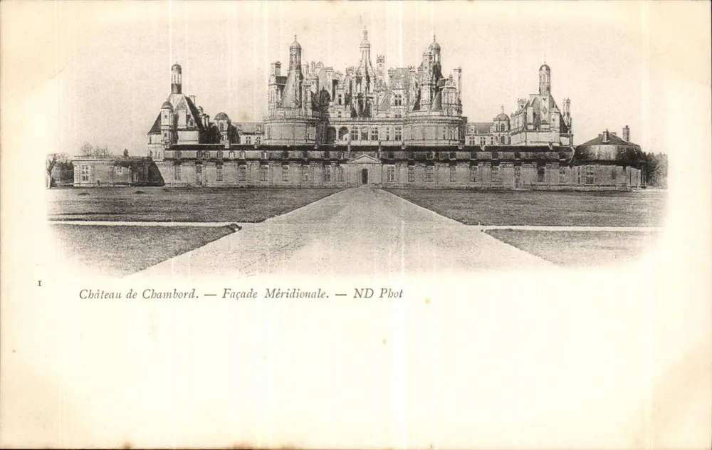 Castelo de Chambord — Fachaça Meridional — ND Phot - Frente