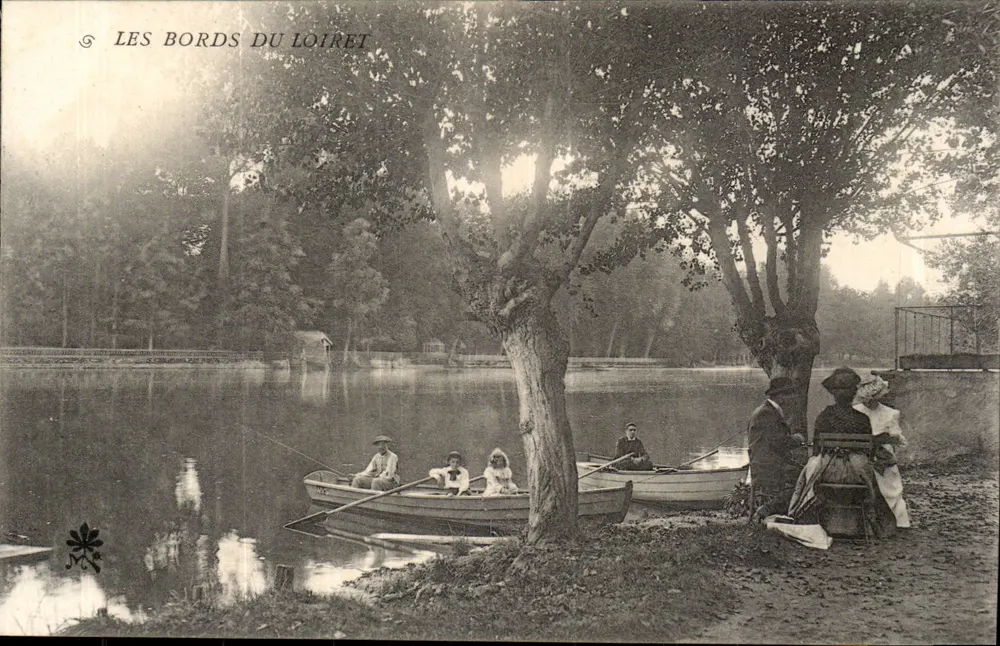 Os Bordes do Loiret — vista dos bordos do Loiret com embarcações — editor anônimo, n° 1172 - Frente