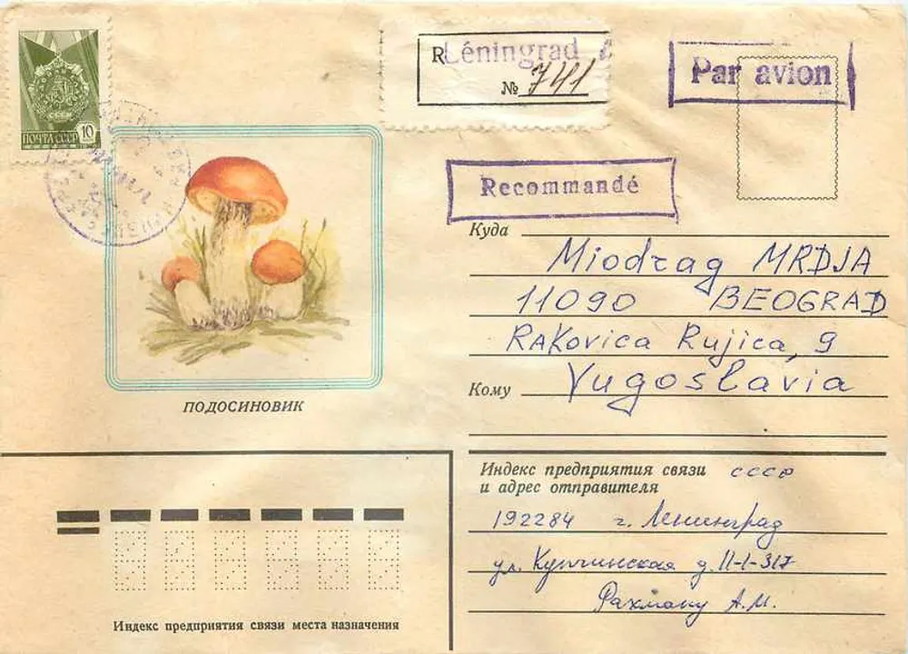 Cogumelos — Podosinovik — Editor desconhecido, número de série não visível - Frente