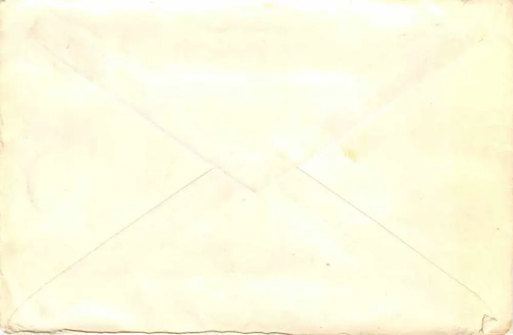 Carta postal da URSS — selos comemorativos e emissão de 1936 — enviada a Belgrado, Iugoslávia - Verso