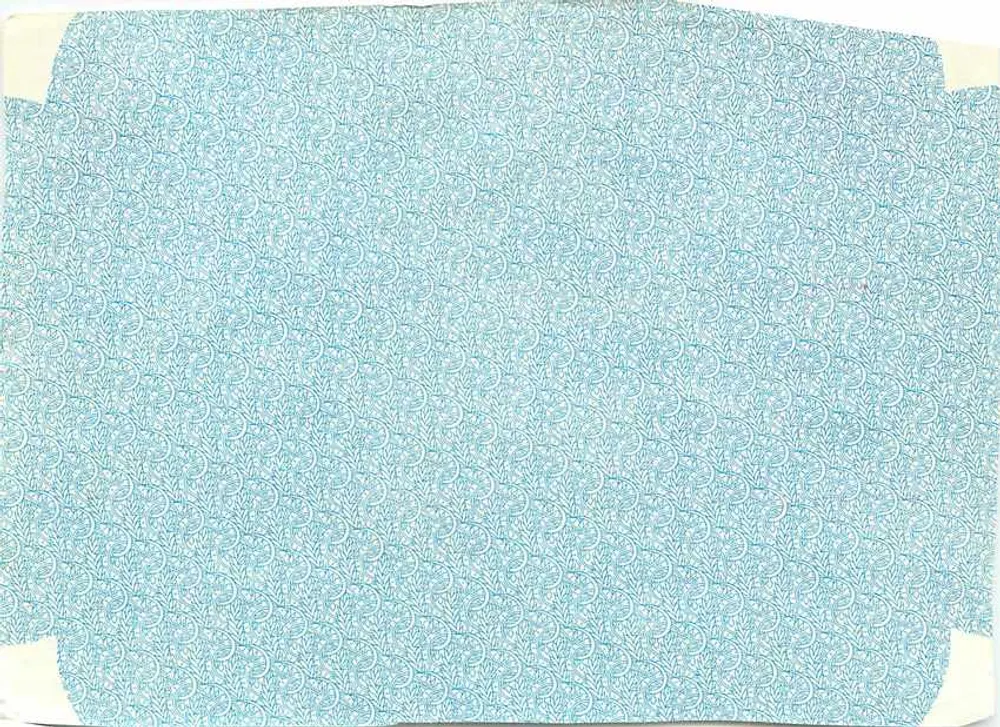Carta postal soviética — motivo floral azul — editor R. Nalchik, n° 513 - Verso