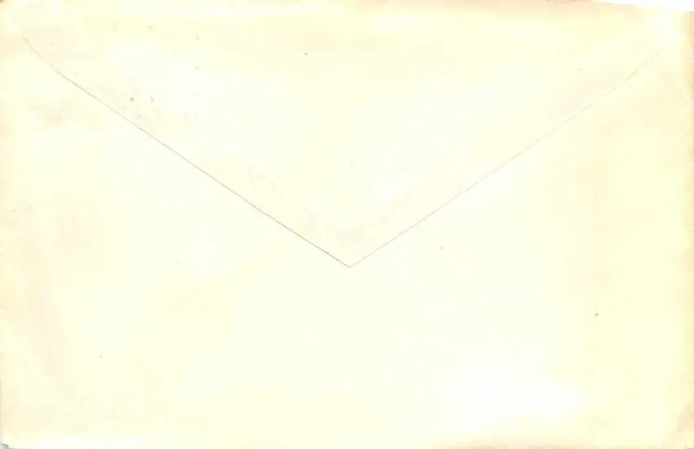 Carta postal enviada da Iugoslávia para a Rússia — selo soviético e carimbo postal de Zaube - Verso