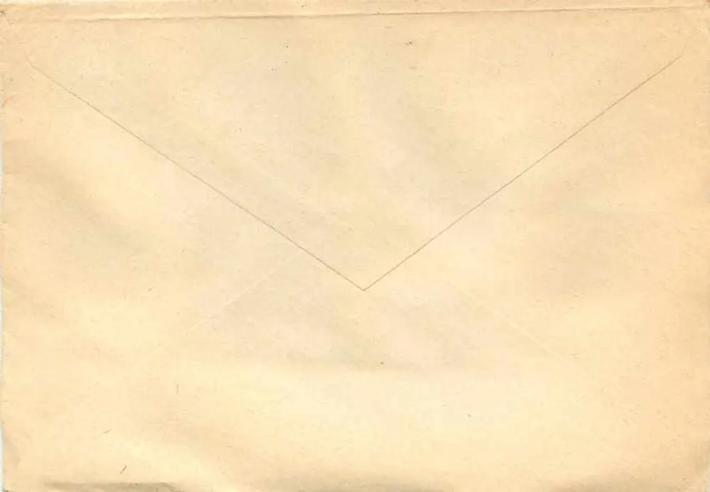 Carta postal enviada da URSS para Belgrado — selo aéreo soviético e carimbo 'АВИА ПАР АВИОН' — endereço manuscrito em cirílico e latim - Verso