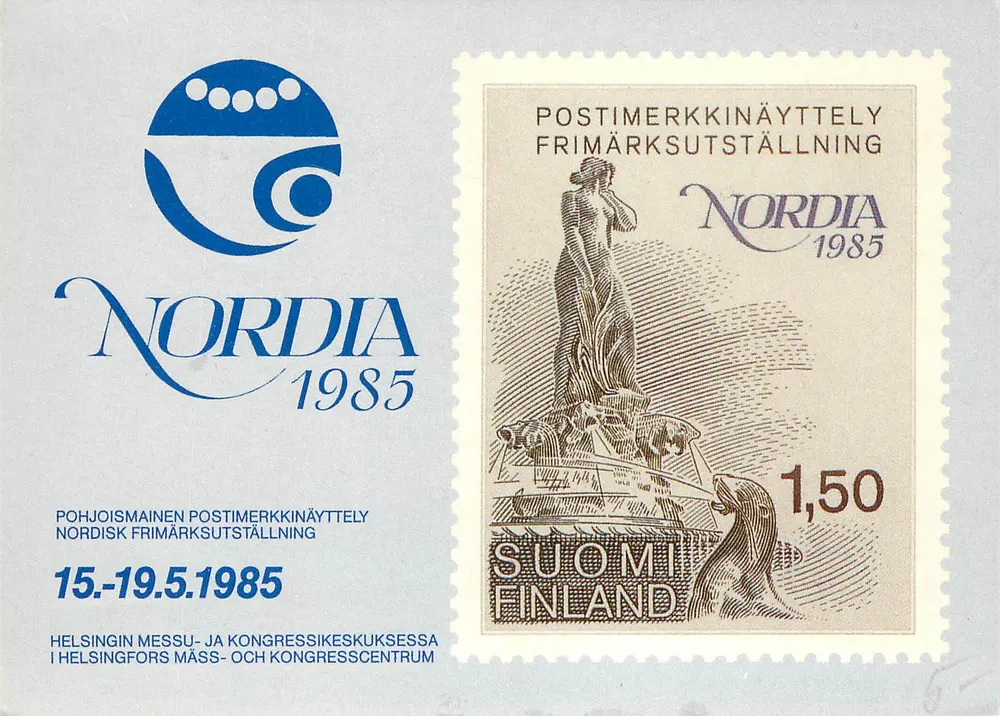 Exposição norteira de selos 1985 — Finlândia — editor Nordia 1985 - Frente