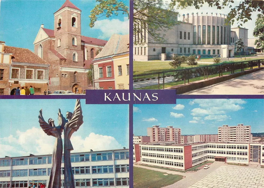 Kaunas — Fragmentos da cidade antiga e moderna — Editor Mintis, n° 17367 - Frente