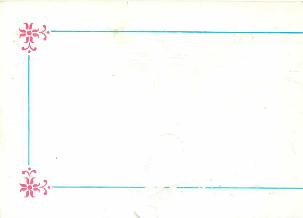 Narcisos — carta de felicitações — editor desconhecido - Verso
