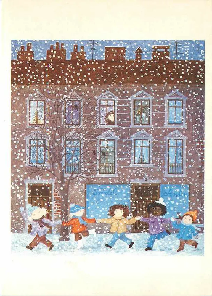 Crianças na neve — Lilo Fromm — Impresso na Suíça - Frente