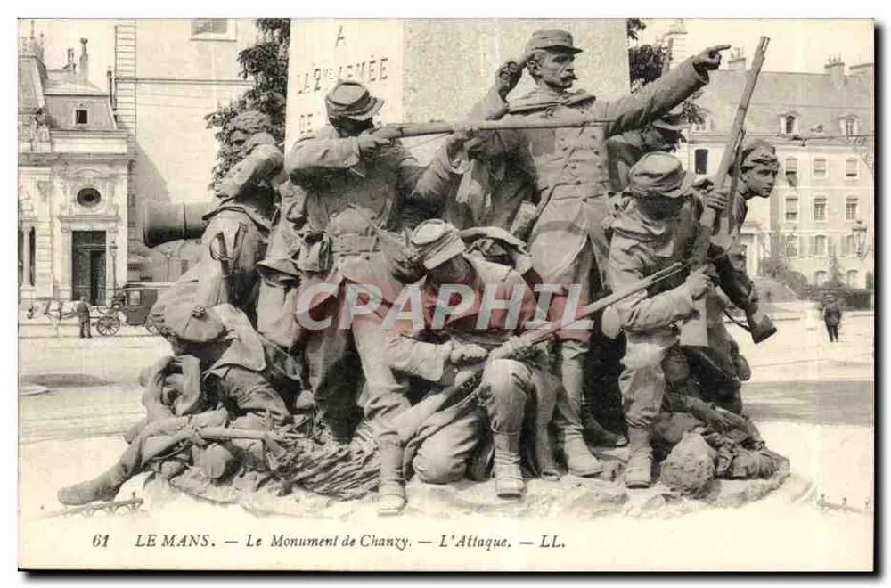 Le Mans — Das Chanzy-Monument — Die Attacke — LL. - Vorderseite