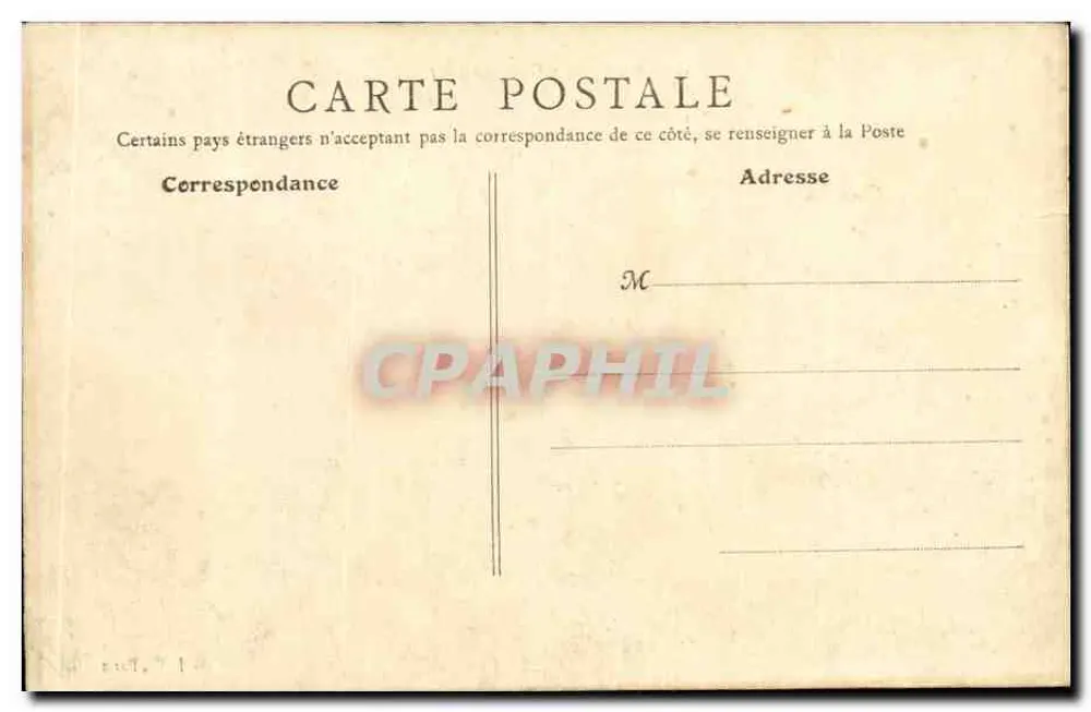 Saumur — O Castelo Forte — B. J. C., Paris - Verso