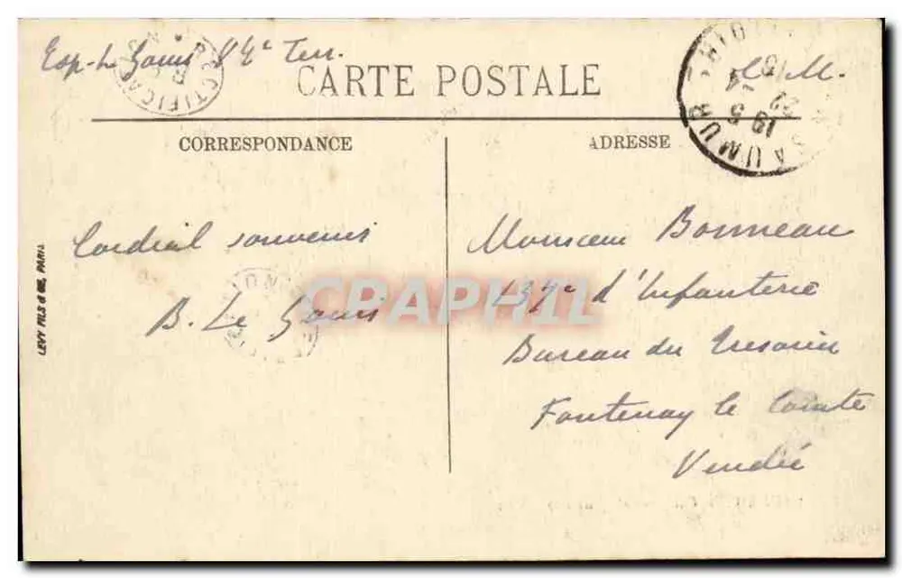Saumur — Vista geral (sul-leste) — LL, n°9 - Verso