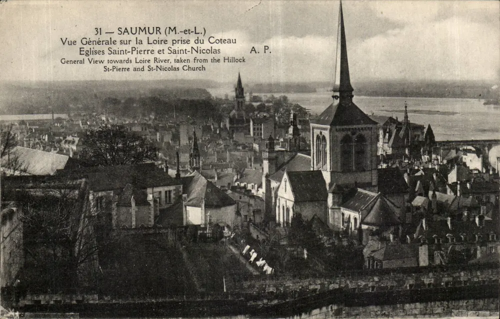 Saumur (M.-et-L.) — Allgemeiner Blick über die Loire vom Hügel — A. P. - Vorderseite