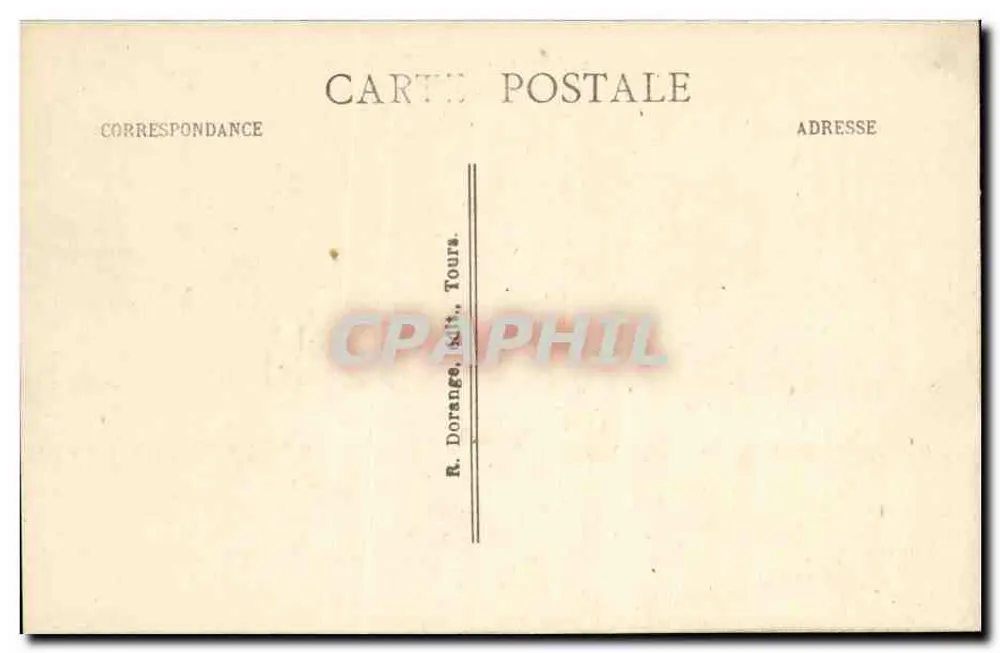 Saumur (M.-et-L.) - O Castelo, séc. XV - Entrada (lado Sul) - R. D. - Verso