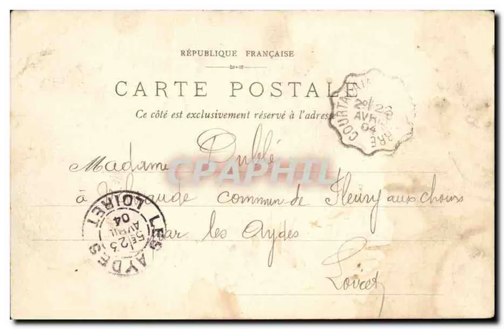 Saumur - O Castelo, Cour intérieure — Dando-Berry, Louddun 124 - Verso