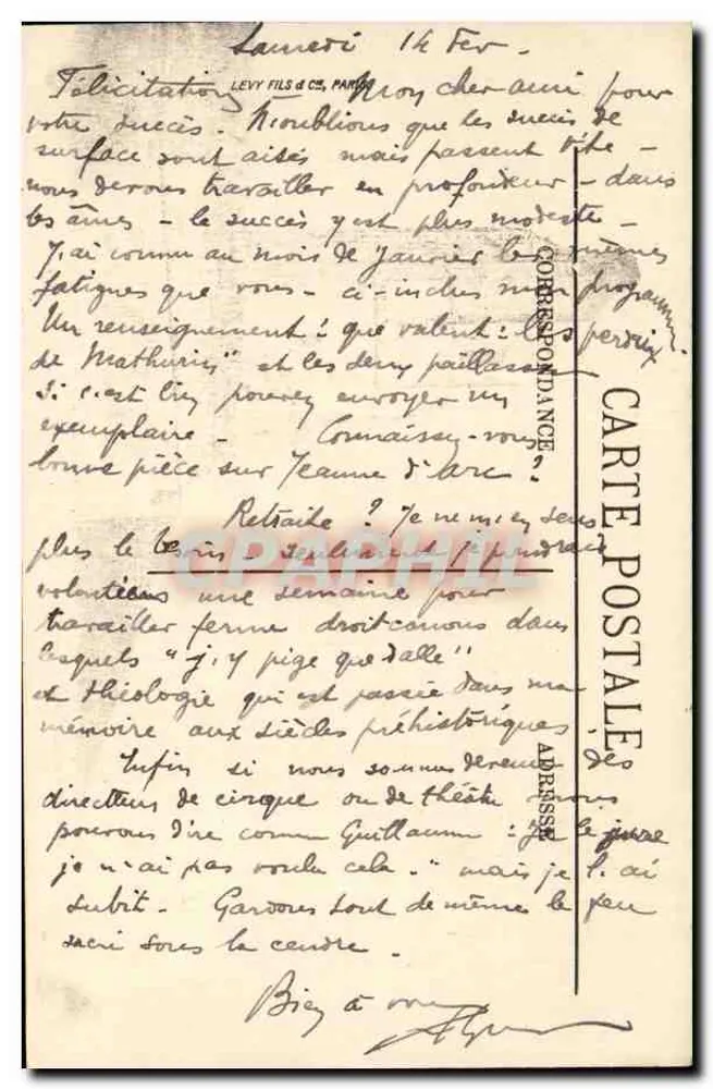 Lourdes — A Basílica e o Monumento Interallié — Edição P. Doucet, n°31 - Verso