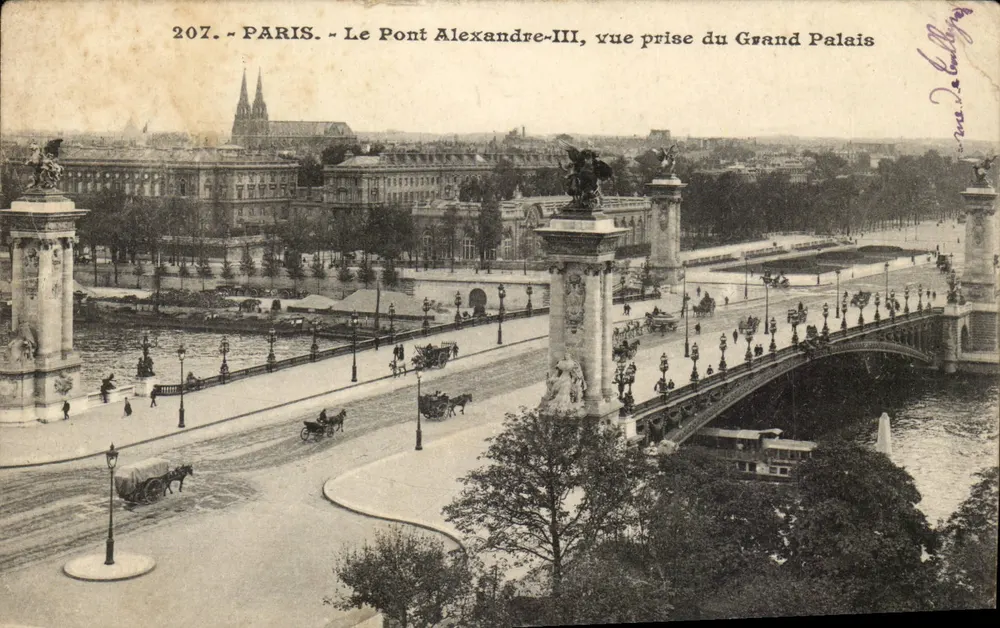 Paris - Der Pont Alexandre-III, Ansicht vom Grand Palais — Verlag: Delbys, Nr. 207 - Vorderseite