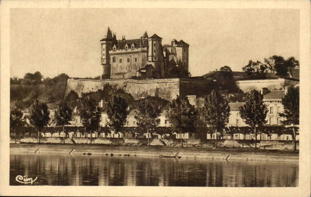 Saumur (M.-et-L.) — O Castelo — Héliogravure Bier Macon n°7 - Frente