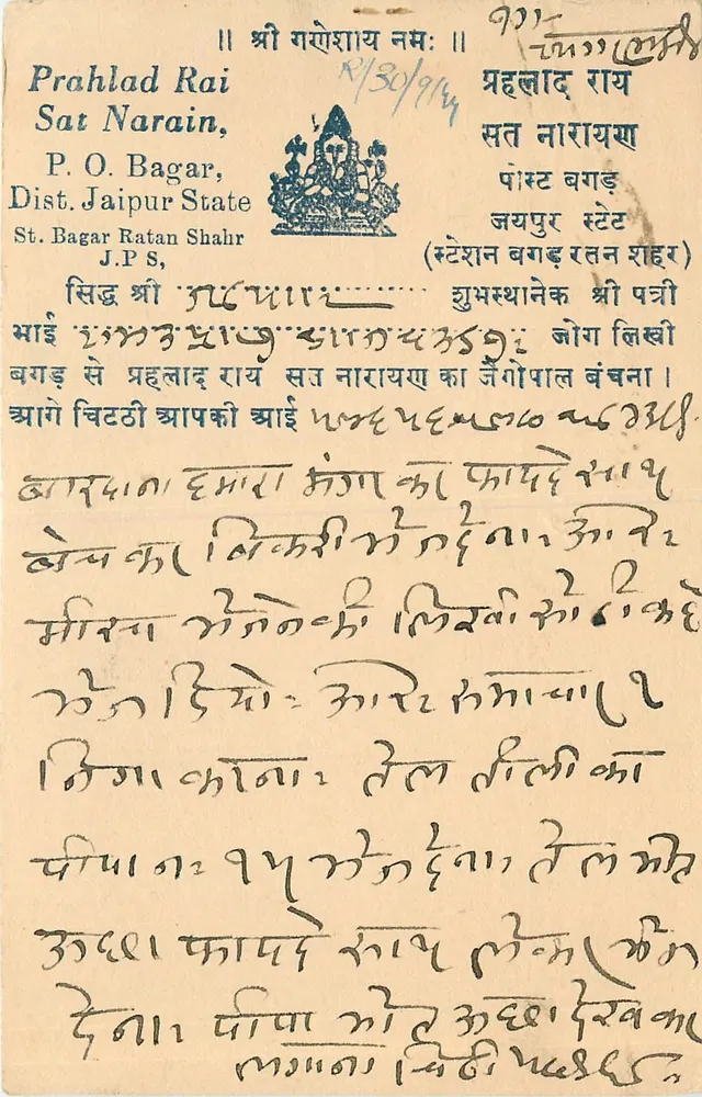 Prahlad Rai — Staat Jaipur — uitgever niet zichtbaar - Voorkant