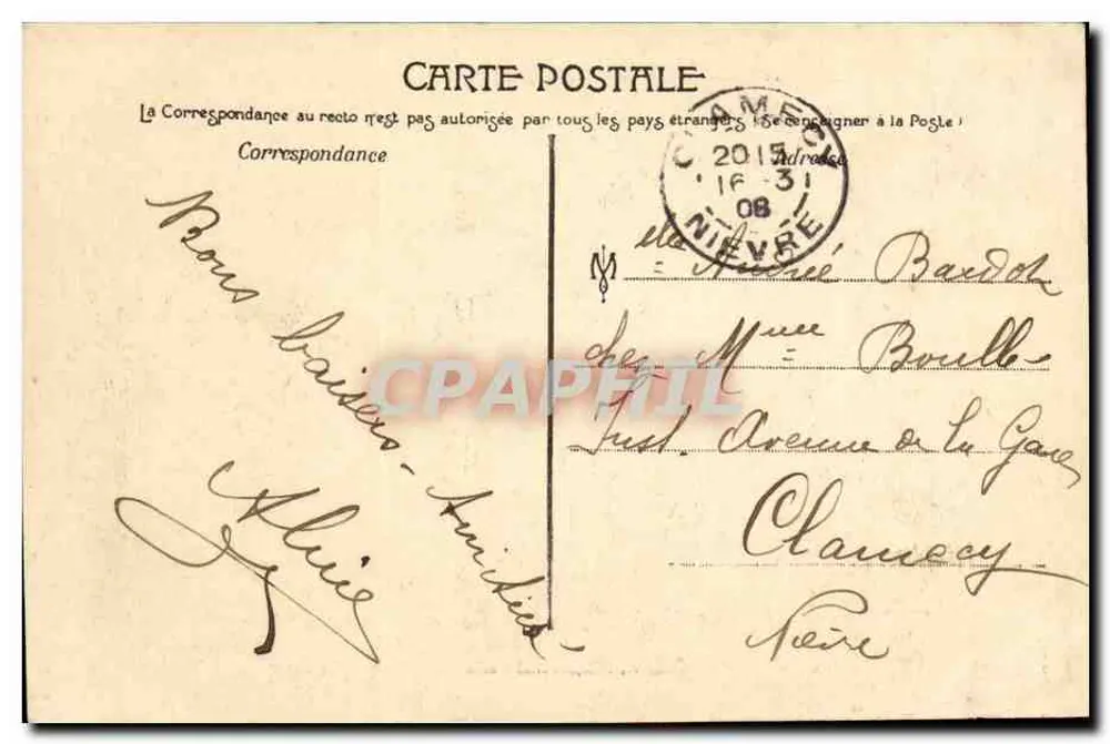 Castelo-Chinon — O Calvário — Editor J. Chalogniot, Aube - Verso