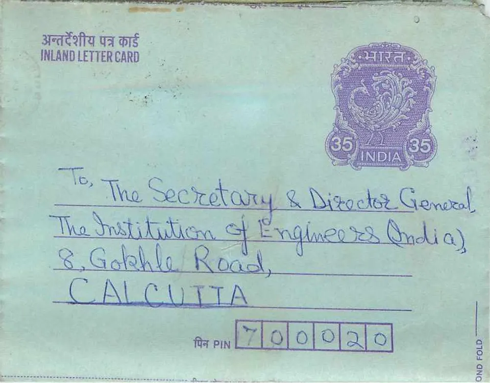 Calcutta — Carte postale intérieure indienne — editor: India Post, número de série não visível - Frente