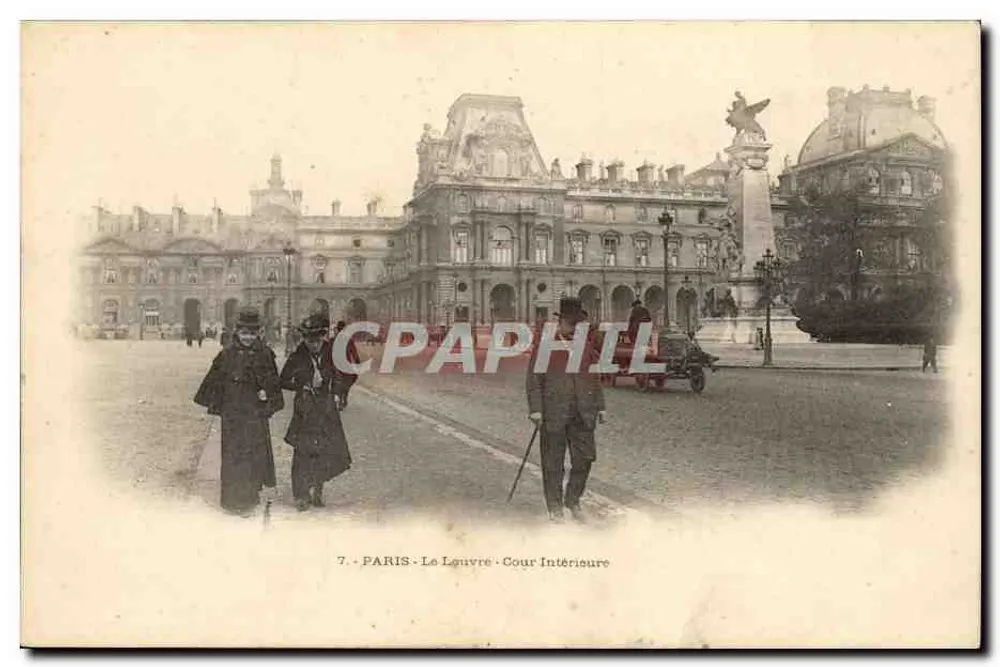 Paryż - Louvre - Wewnętrzna Sława — wydawca nieznany, numer serii 7 - Awers