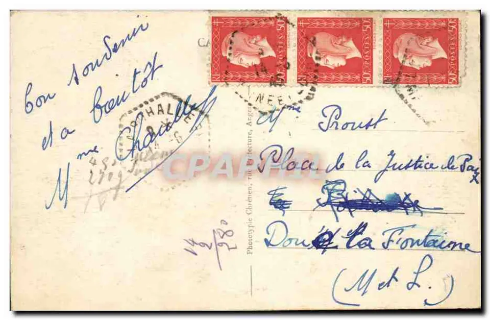 La Bohalle (M.-et-L.) — La Chapelle de N.-D. de la Sallette — L. V., phot. - Verso