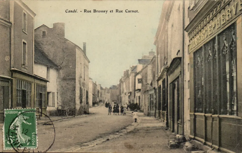 Candé - Rue Brossay e Rue Carnot — editor não visível, número de série não legível - Frente