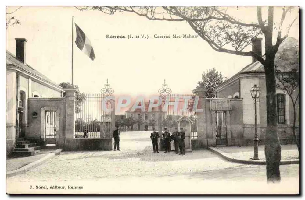 Rennes (Ille-et-Vilaine) - Caserne Mac-Mahon — J. Sorel, editor, Rennes - Frente