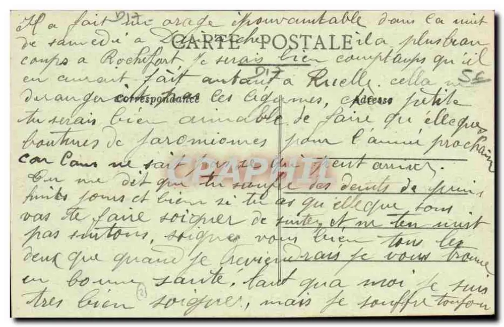 ROCHEFORT-sur-MER — Marinekrankenhaus — Sammlung Giambiasi n°106 - Rückseite