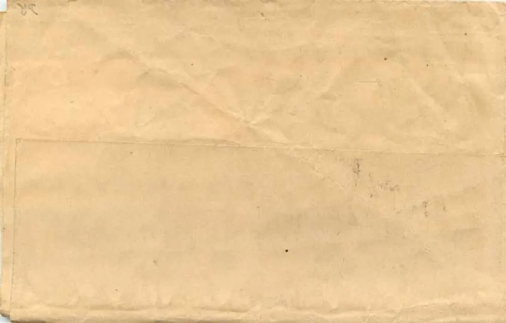 Neuseeland — Briefumschlag mit Stempeln und Poststempel — an Lewes, England adressiert - Rückseite