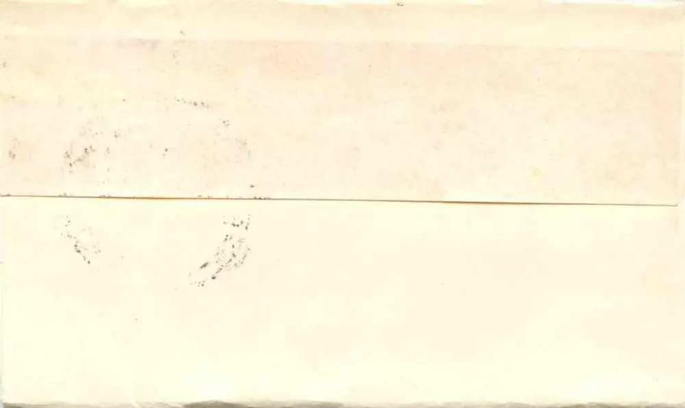 Neuseeland — Umschlag mit Briefmarken und Poststempel — an Grappenhall, England adressiert - Rückseite